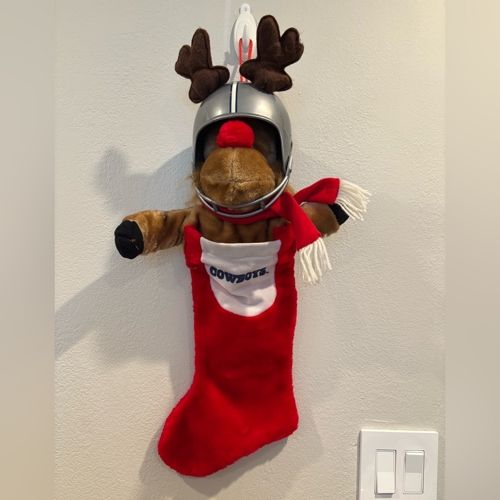 Vintage 1994 Dallas Cowboys Reindeer Stocking